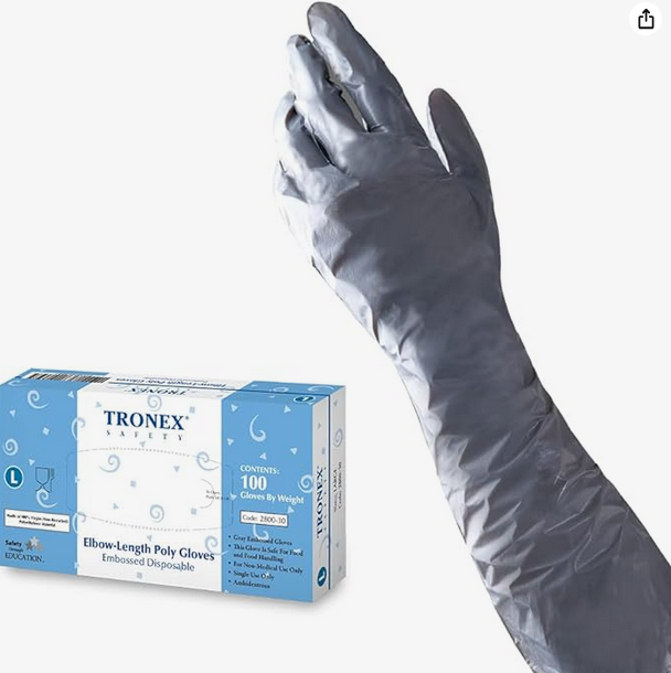 TRONEX 18" Elbow Length Large Polyethylene (PE) Gloves